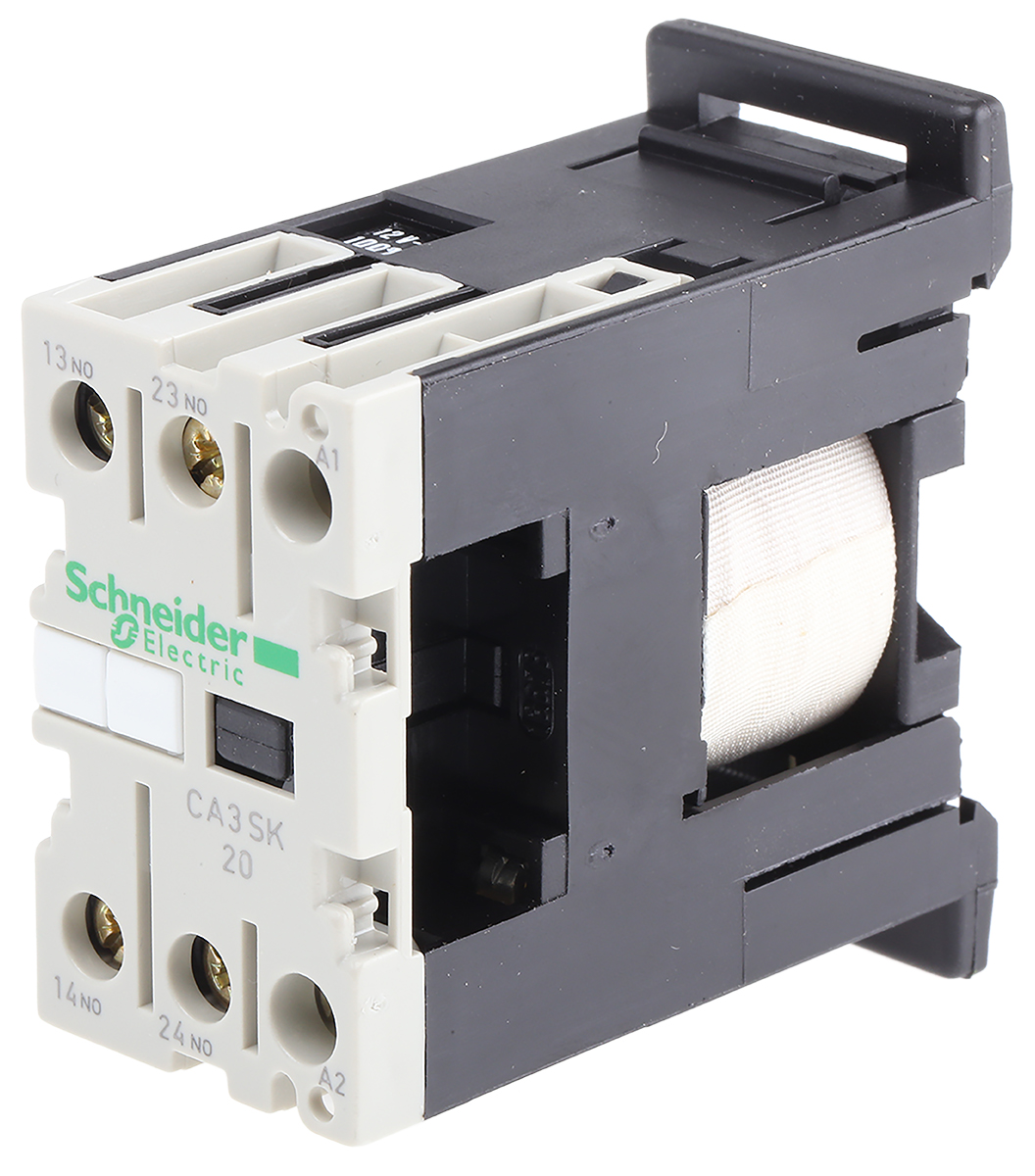 Schneider Electric CA3SK Contactor, 12 V Coil, 2-Pole, 10 A 12 V, 2 NO, 600V