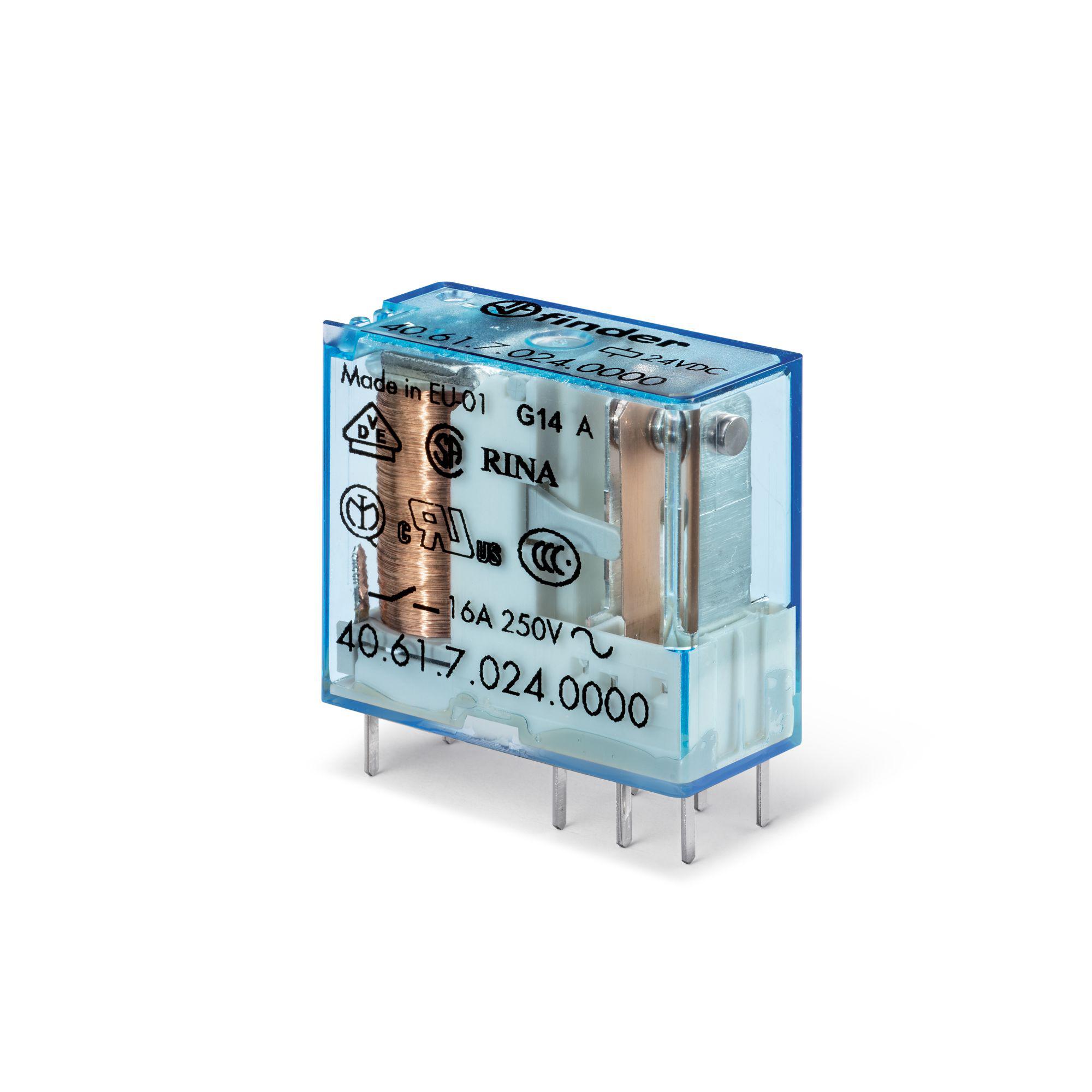 Finder PCB Mount Power Relay Module, 24V dc Coil, 16A Switching Current, SPDT