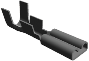 TE Connectivity FASTON .110 Uninsulated Female Spade Connector, Receptacle, 2.79 x 0.8mm Tab Size, 0.5mm² to 1.3mm²