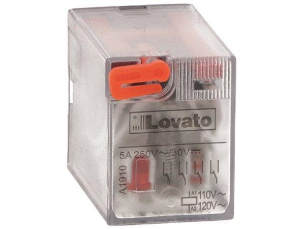 Lovato Plug In Non-Latching Relay, 110V ac Coil, 5A Switching Current, 4PDT