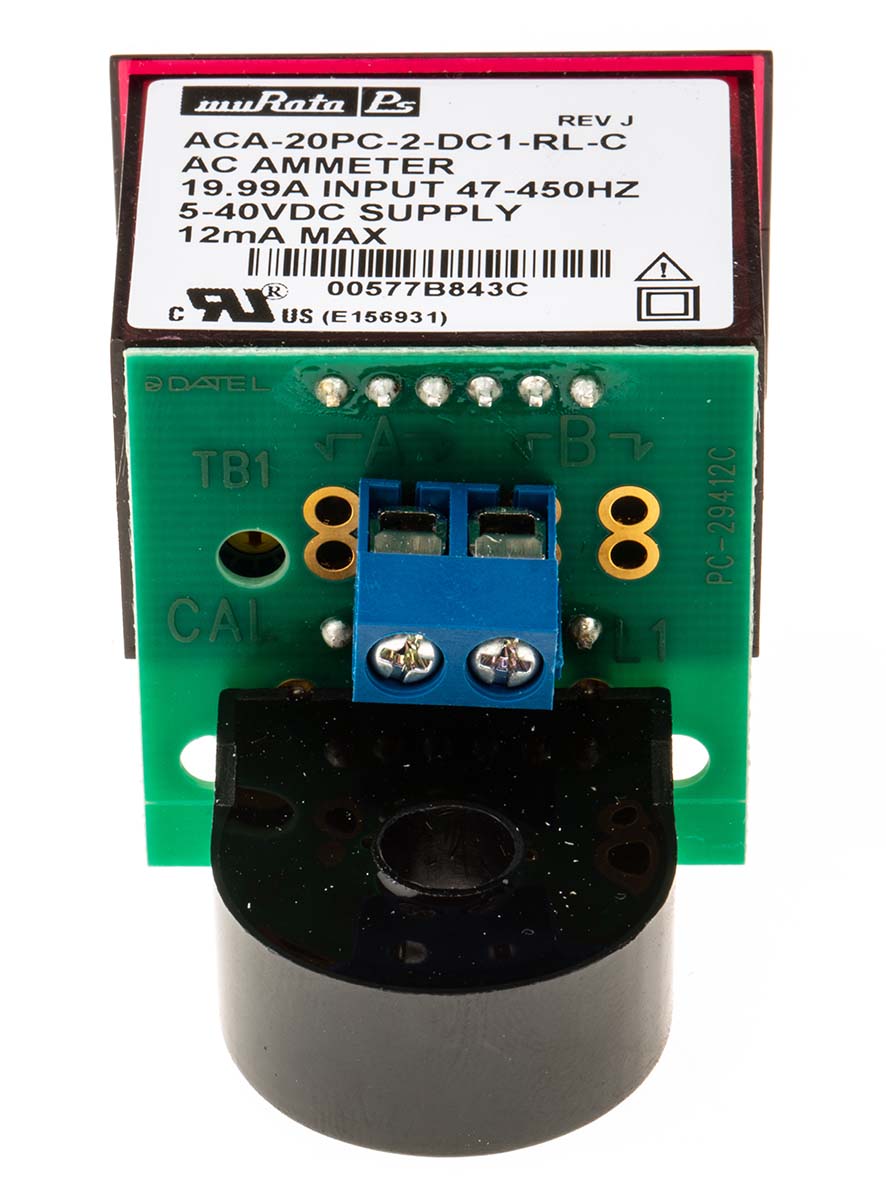Murata Power Solutions Digital Ammeter AC, 21.3mm x 33.9mm