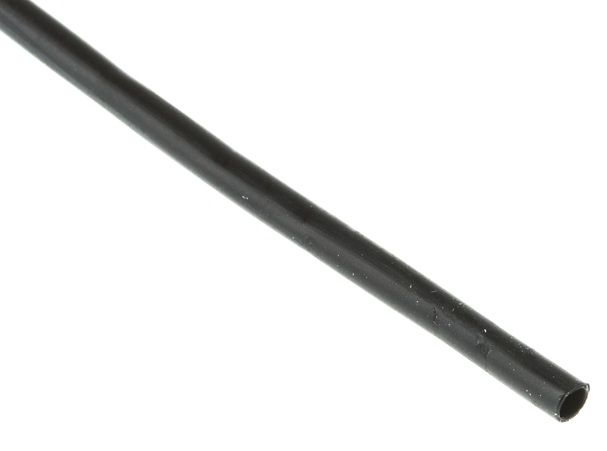 TE Connectivity Heat Shrink Tubing, Black 1.6mm Sleeve Dia. x 10m Length 2:1 Ratio, LSTT Series