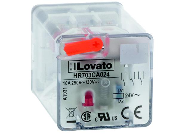 Lovato DIN Rail Non-Latching Relay, 230V ac Coil, 10A Switching Current, DPDT