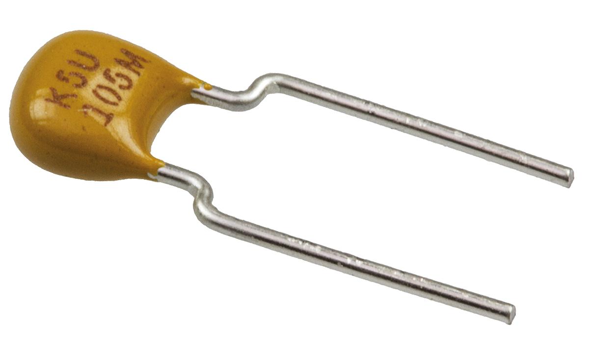 KEMET 1μF Multilayer Ceramic Capacitor MLCC 50V dc ±20% Z5U Dielectric Radial, Max. Temp. +85°C