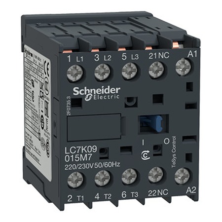 Schneider Electric TeSys LC7K Contactor, 220 → 230 V ac Coil, 3-Pole, 9 A, 4 kW, 1NC, 690 V ac