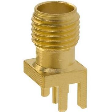 Mueller Electric, Jack Edge Mount SMA Connector, 50Ω, Solder Termination, Straight Body