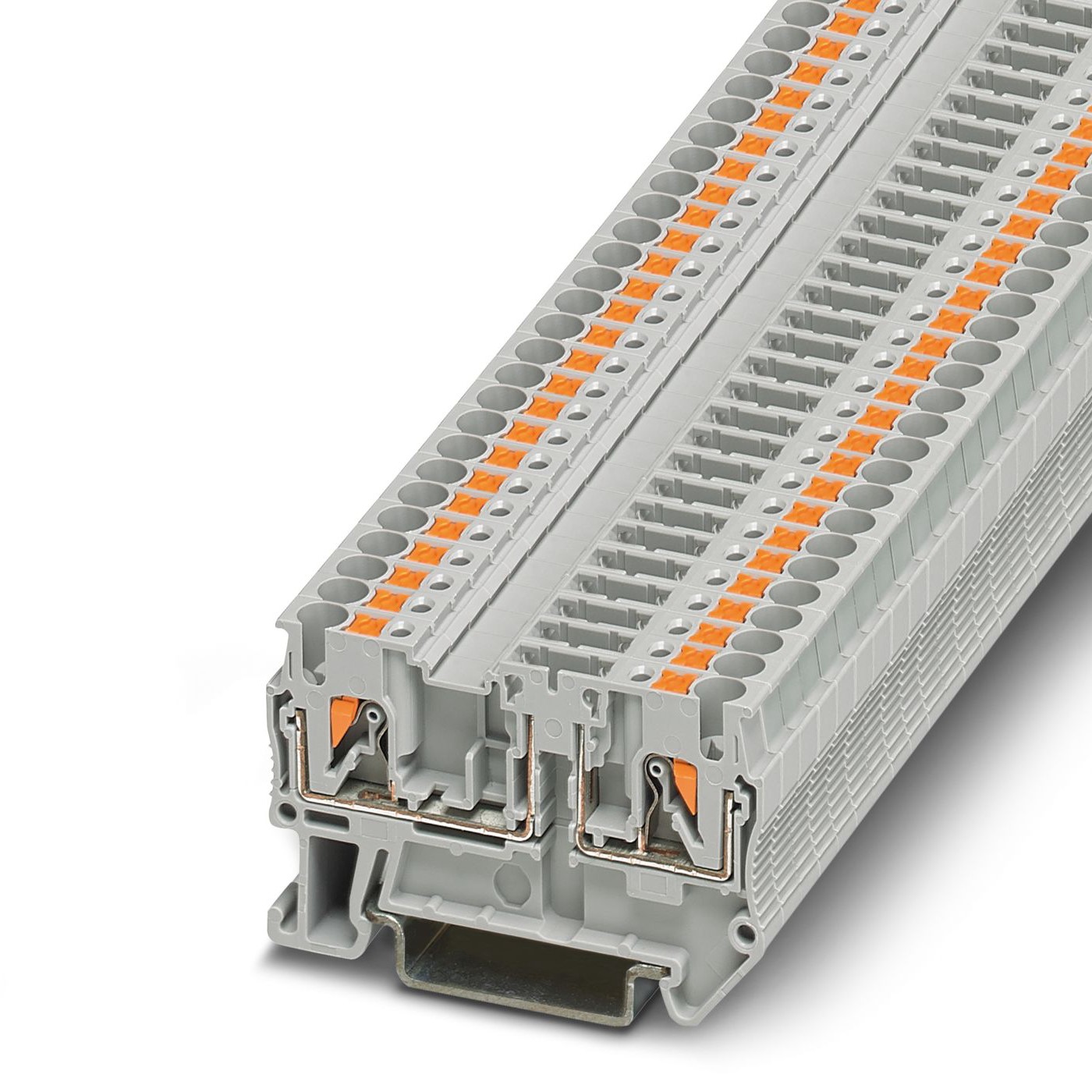 Phoenix Contact PTC Series PTC 2,5-TG Feed Through Terminal Block, 2-Way, 20A, 26 → 12 Wire, Push In Termination