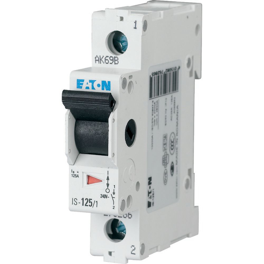Eaton 1 Pole DIN Rail Isolator Switch - 40A Maximum Current, IP40
