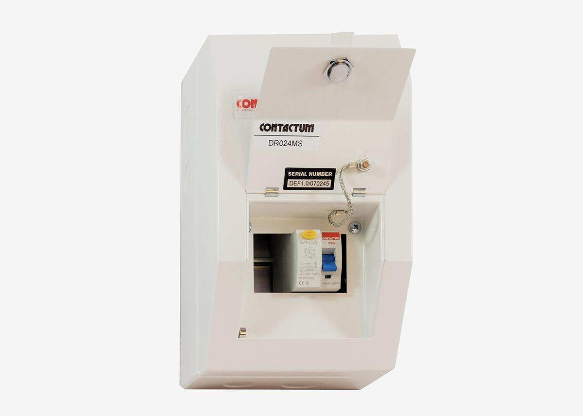 Contactum 2 Way Steel Consumer Unit, 63A Defender