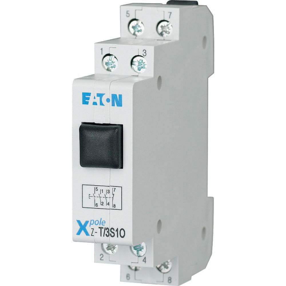 Eaton Z-T Series Push Button Switch, DIN Rail, 1NC, 3NO, 400V, IP40