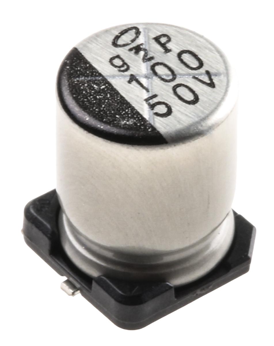 Nichicon 100μF Aluminium Electrolytic Capacitor 50V dc, Surface Mount - UWT1H101MNL1GS
