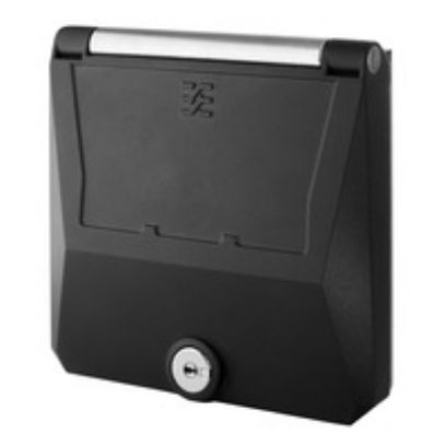Weidmuller Black Double Frame, Shell Size 132x134x72.5mm for use with FrontCom Vario Inserts