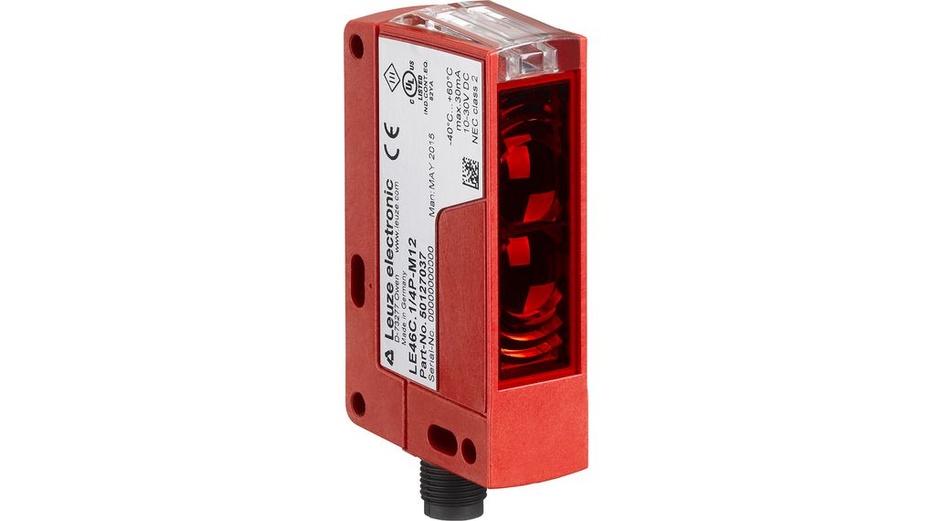 Leuze Diffuse Photoelectric Sensor, Block Sensor, 5 → 3000 mm Detection Range