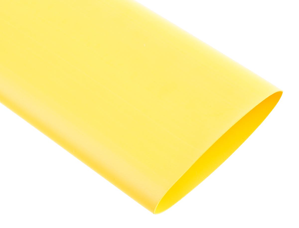 TE Connectivity Heat Shrink Tubing, Yellow 38mm Sleeve Dia. x 1.2m Length 2:1 Ratio, RNF-100 Series