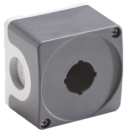 ABB Grey Plastic ABB Modular Push Button Enclosure - 1 Hole 22mm Diameter
