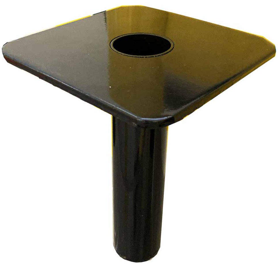 RS PRO Black Steel Barrier Base