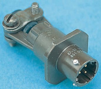 Souriau Sunbank by Eaton, 851, Copper Alloy 6 Way Cable Mount MIL Spec Circular Connector Receptacle, Pin