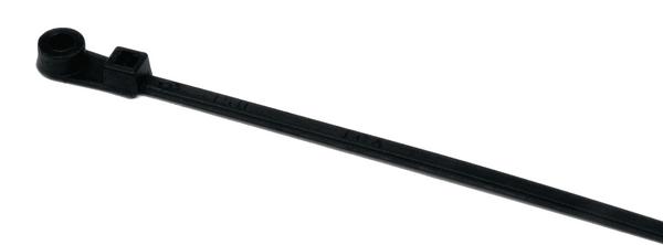 HellermannTyton Cable Tie, Releasable, 110mm x 2.5 mm, Black Polyamide 6.6 (PA66), Pk-100