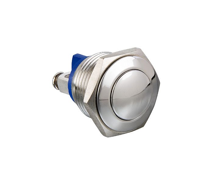 Bulgin Push Button Switch, Momentary, Panel Mount, 16.2mm Cutout, SPST, 36V dc, IP65