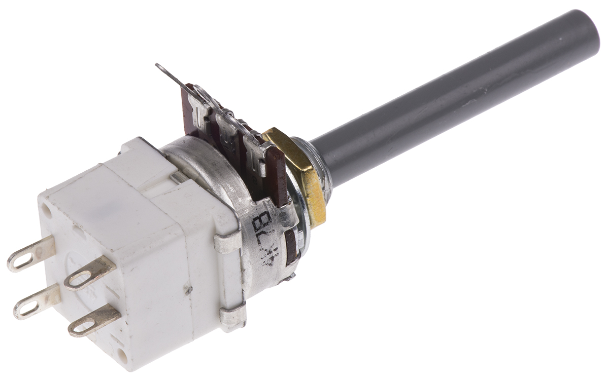 TE Connectivity 23 4.7kΩ Rotary Potentiometer 1-Gang Panel Mount, 1624216-2