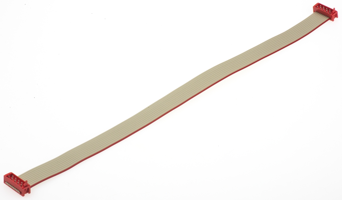 TE Connectivity MICRO-MATCH Series Flat Ribbon Cable Assembly, 10-Way, 250mm Length, Micro-MaTch IDC to Micro-MaTch IDC