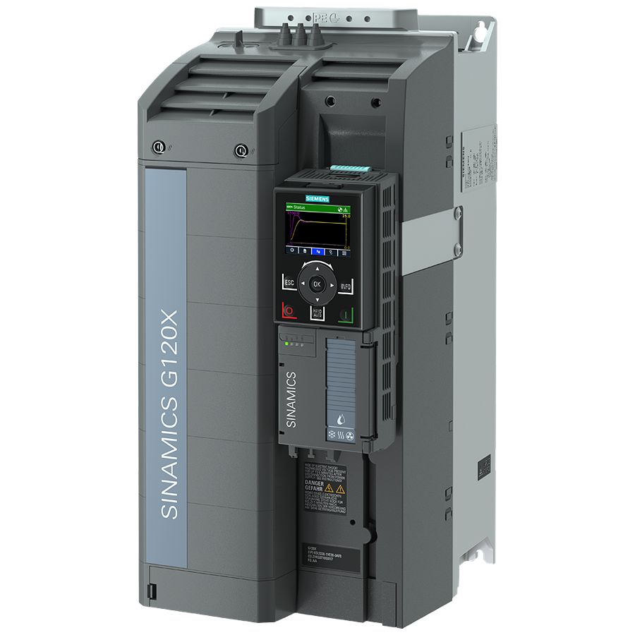 Siemens Inverter Drive, 18.5 kW, 3 Phase, G120X Series 480 V 51.3 A