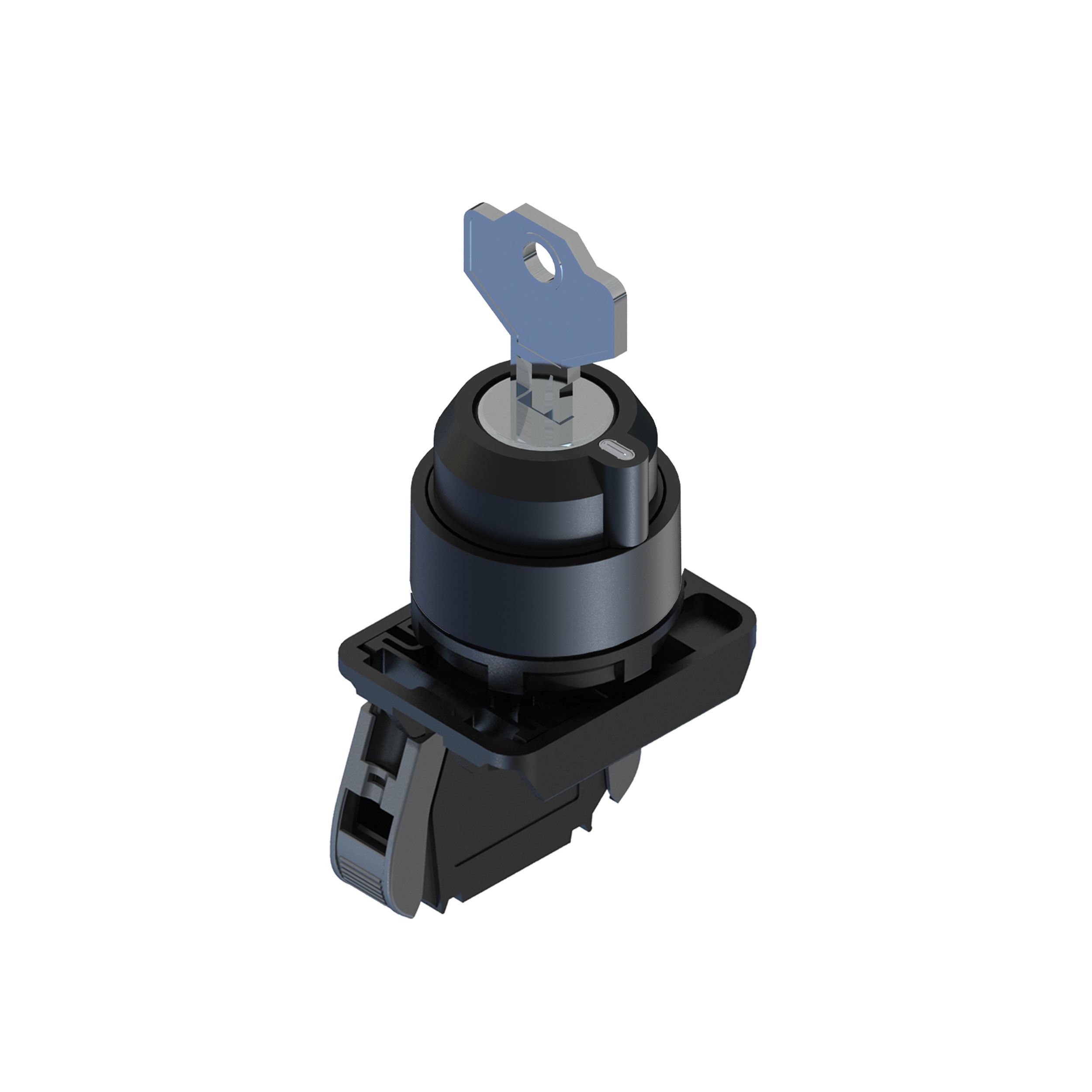 RS PRO Knob Key Switch - (1NO) 30mm Cutout Diameter, Illuminated 2 Positions