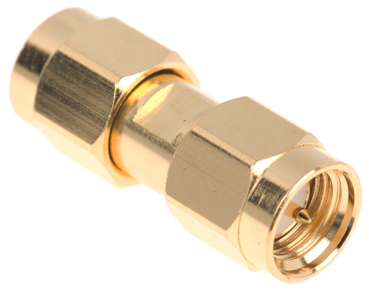Amphenol RF Straight 50Ω RF Adapter SMA Plug to SMA Plug