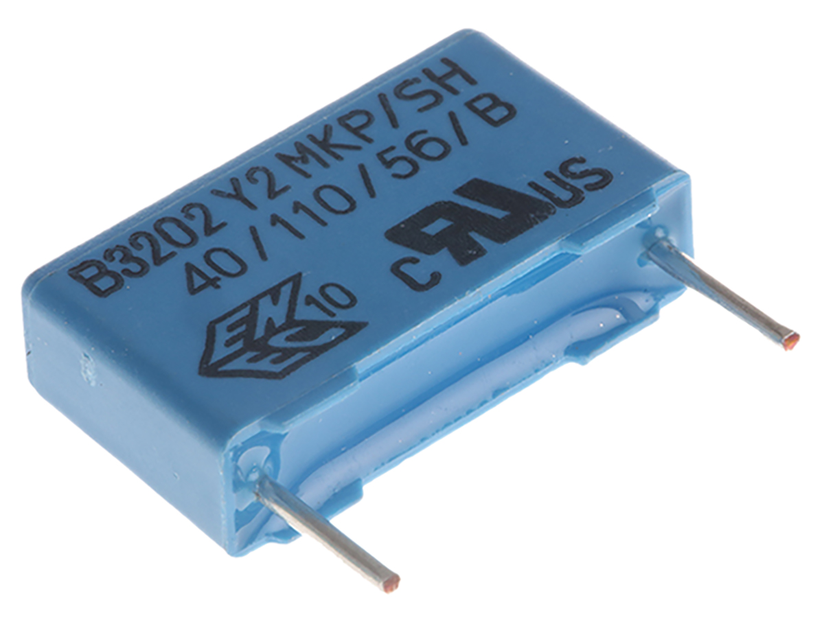 EPCOS B32022 Polypropylene Film Capacitor, 300V ac, ±20%, 10nF, Through Hole