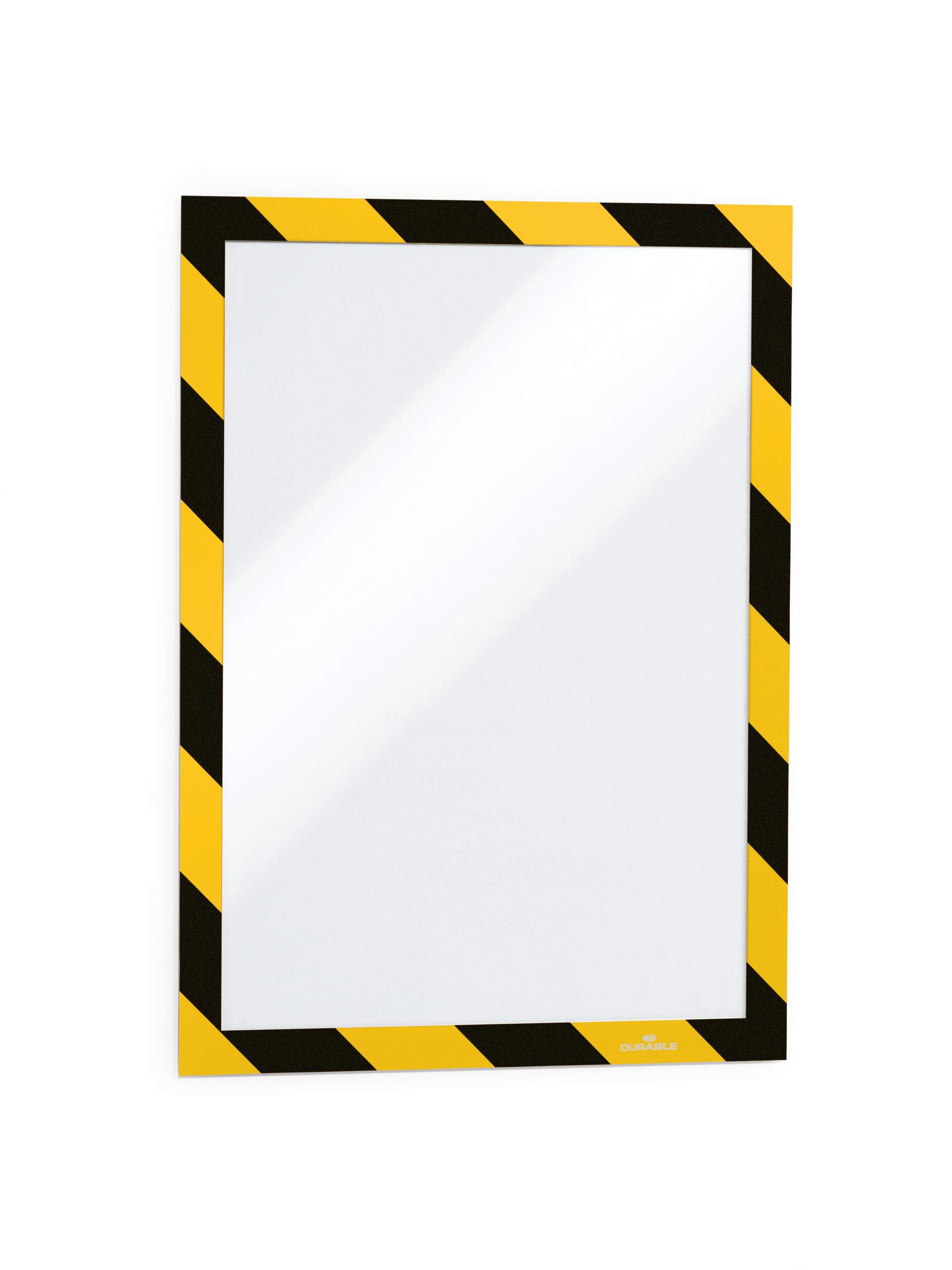 Durable DURAFRAME® SECURITY Black/Yellow A4 Smooth and rigid Information Frame, 375mm Height, 236mm Width