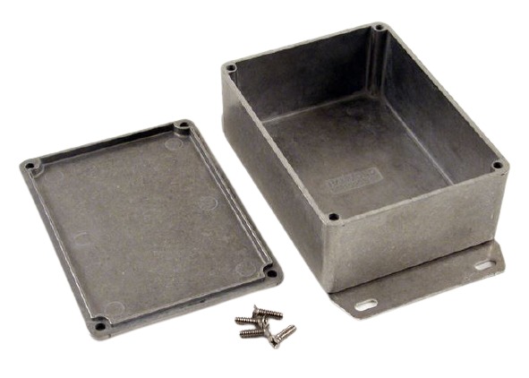 Hammond 1590 Series Die Cast Aluminium Enclosure, IP54, Flanged, 111 x 111 x 44mm