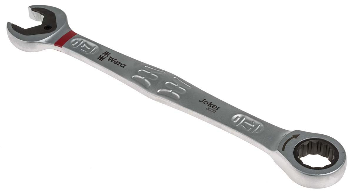 Wera Joker Series Combination Ratchet Spanner, 17mm, Metric, Double Ended, 224 mm Overall