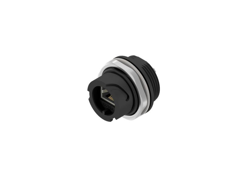 CONEC 17 Series Single-Port RJ45 Receptacle Assembly Kit, Cat5e, Shielded