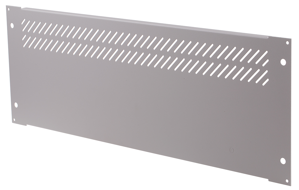 RS PRO Grey Steel Rear Panel, 4U, 84HP, Ventilated