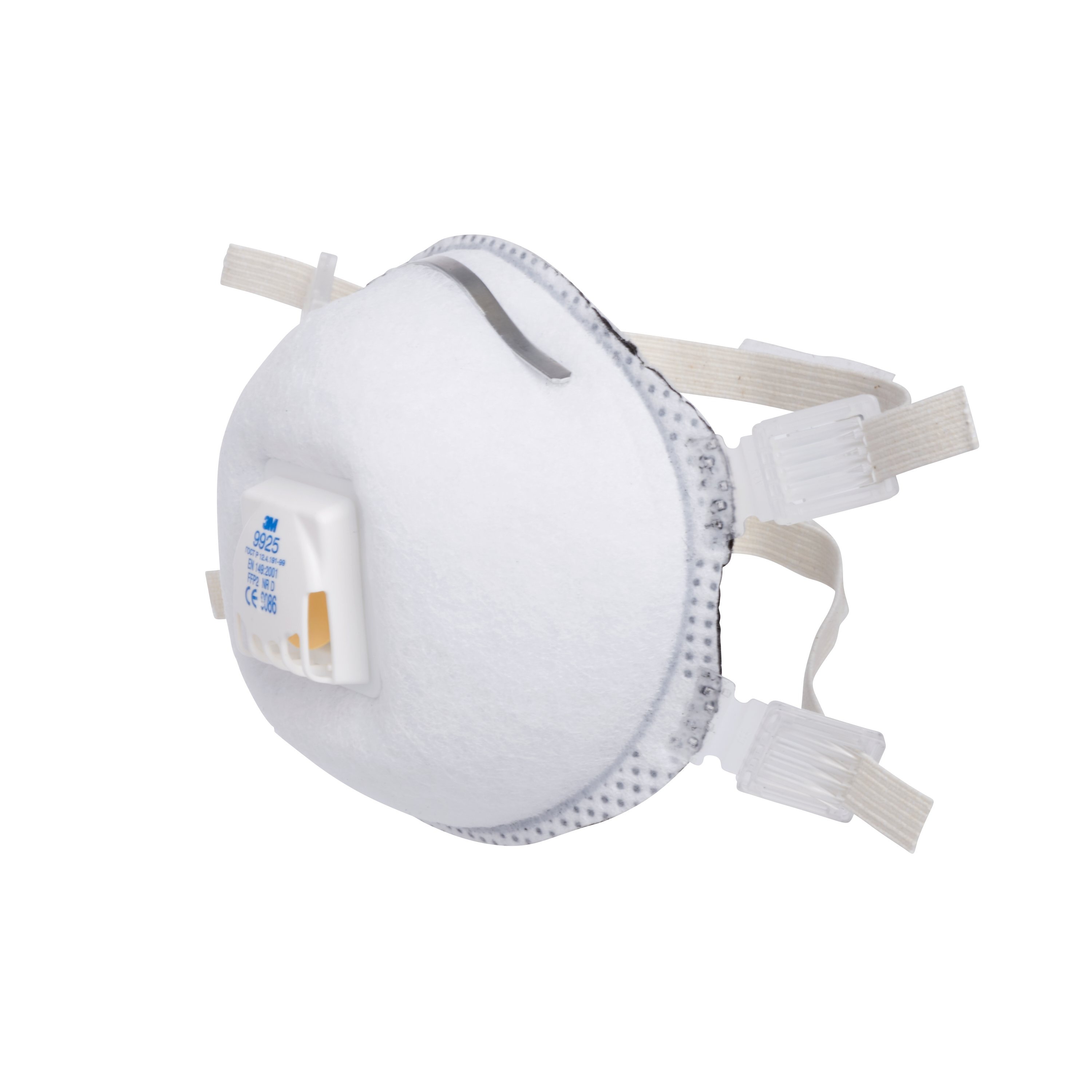 3M 7100199506 Series Disposable Face Mask for General Purpose Protection, FFP2, Non-Valved, Fold Flat