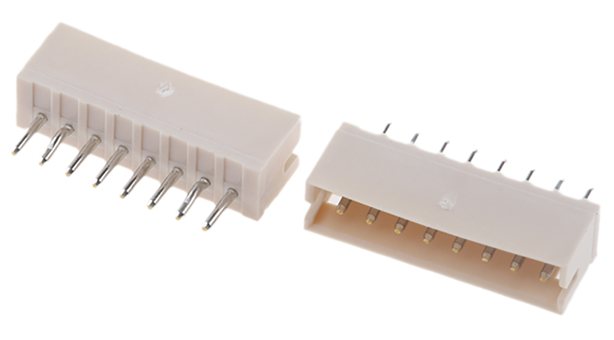 JST ZH Series Top Entry Through Hole PCB Header, 8 Contact(s), 1.5 mm Pitch, 1 Row, Shrouded