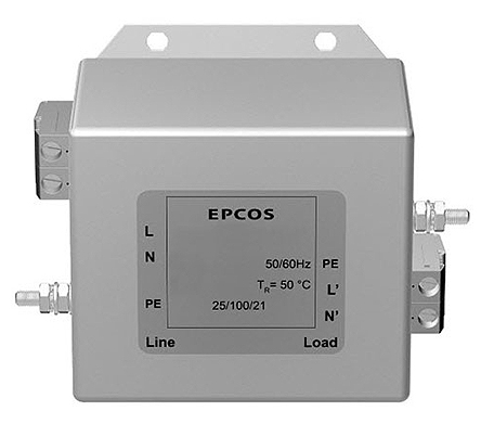 EPCOS, B84142A*166 16A 250 V ac/dc 50 → 60Hz, Chassis Mount EMC Filter, Tab, Single Phase