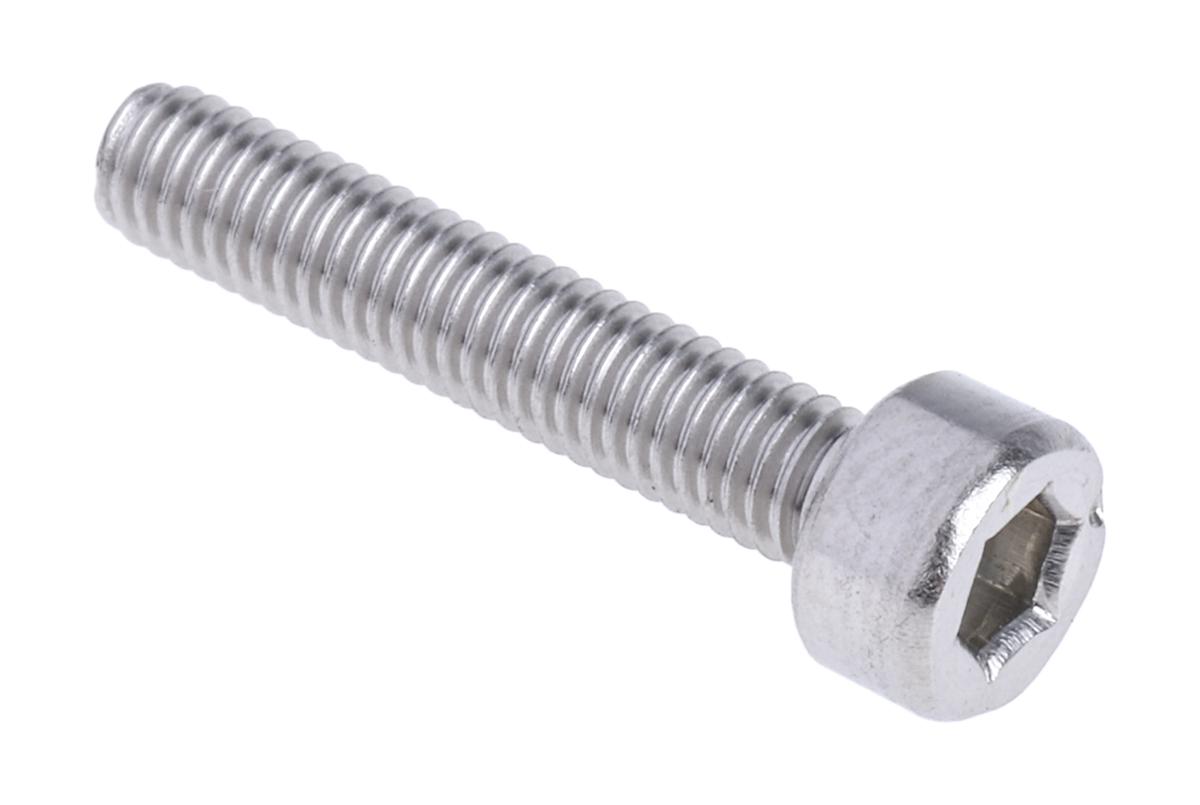 RS PRO Stainless Steel Hex Socket Cap Screw, DIN 912, M3 x 16mm