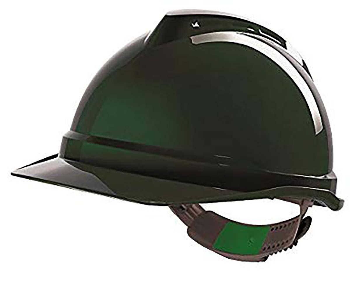 MSA Safety V-Gard 500 Green Safety Helmet, Adjustable