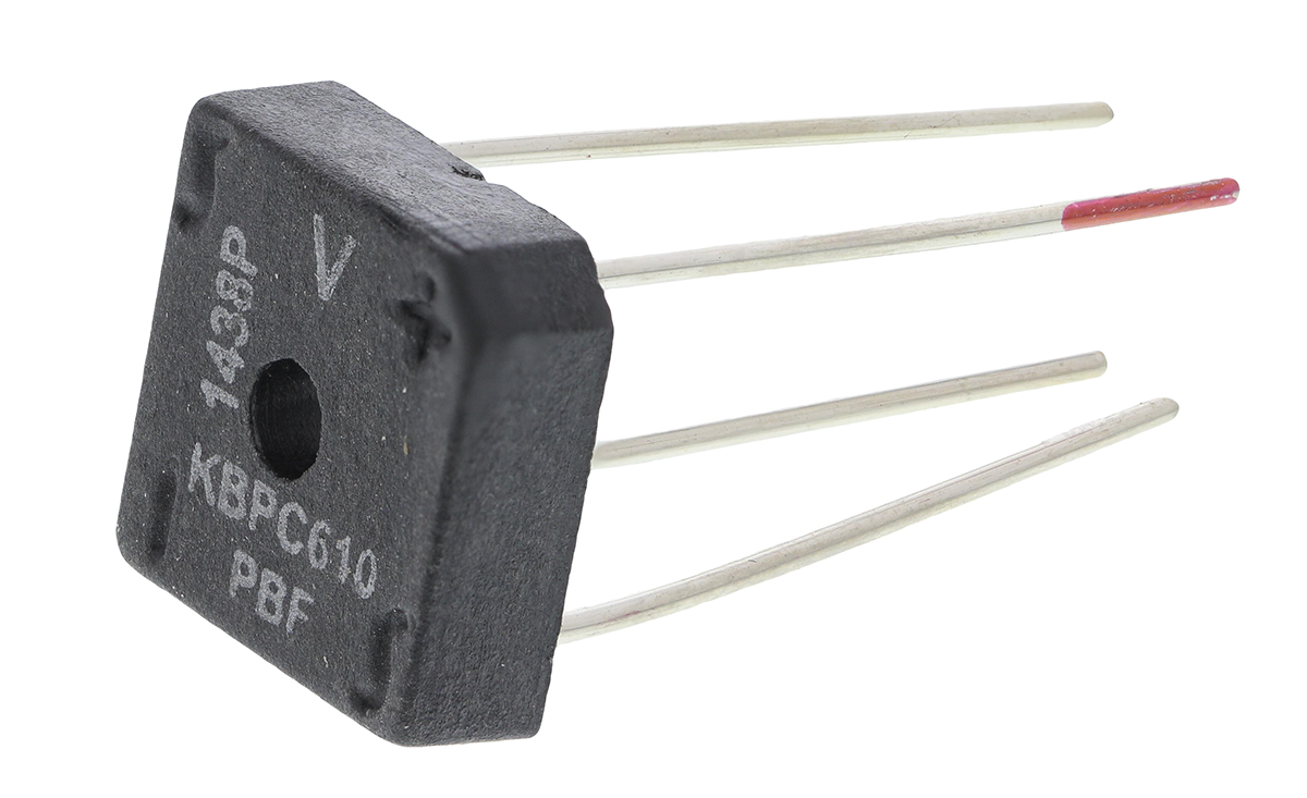 Vishay Bridge Rectifier, 6A, 1000V, 4-Pin