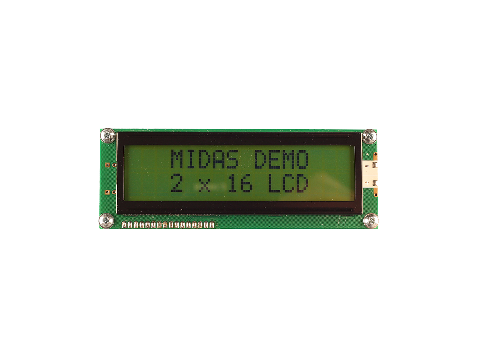 Midas MC21609AB6W-SPTLY3.3-V2 Alphanumeric LCD Display, 2 Rows by 16 Characters