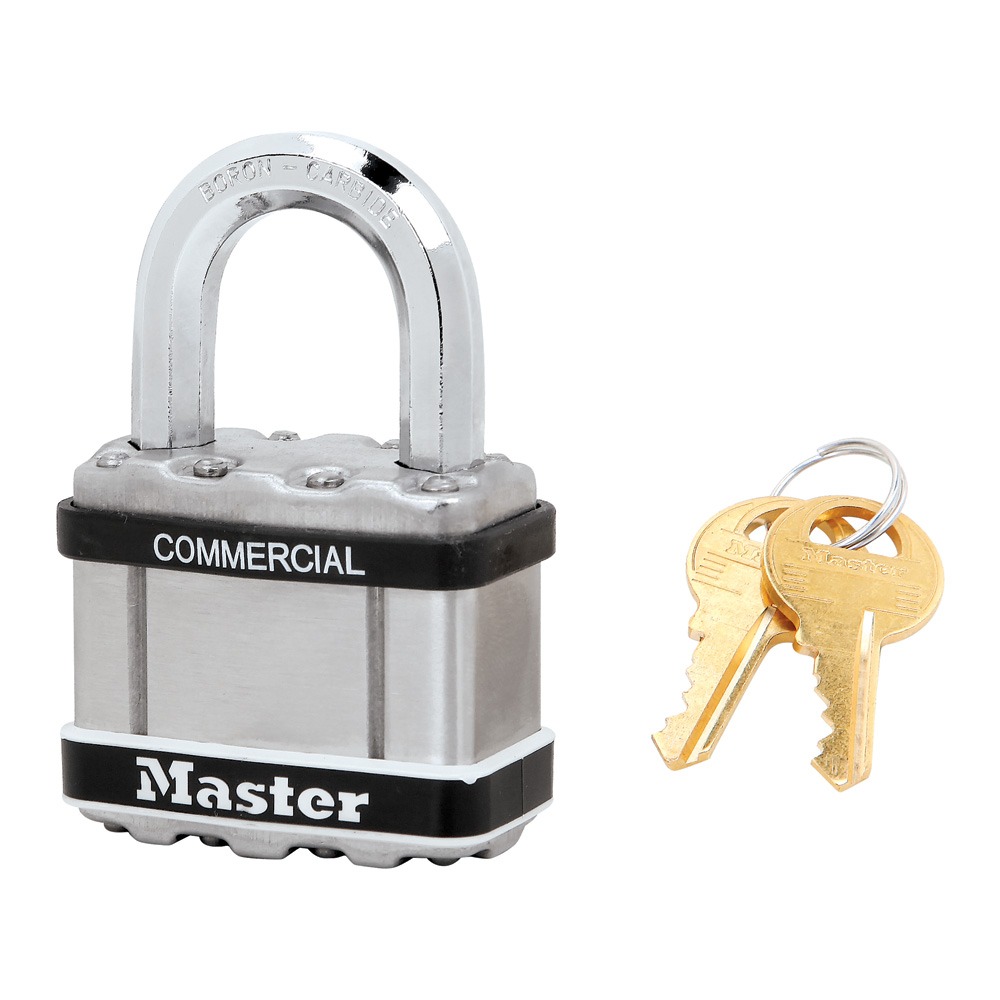 Master Lock Padlock Weatherproof Steel Padlock, 10mm Shackle, 51mm Body