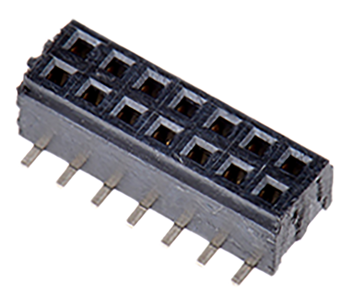Samtec CLM Series Straight Surface Mount PCB Socket, 14-Contact, 2-Row, 1mm Pitch, Solder Termination