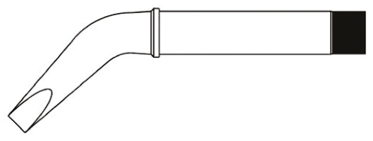 Weller CT2 EX7 (370°C) 7 mm Bent Screwdriver Soldering Iron Tip for use with W201