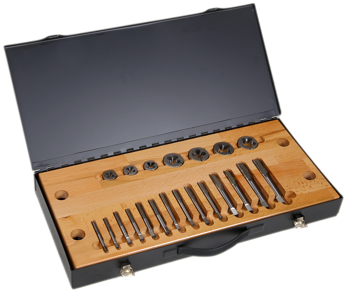 RS PRO 21-Piece HSS Thread Tap & Die Set, 1/4 in UNC - 3/4 in UNC Taps, 1/4 in UNC - 3/4 in UNC Dies