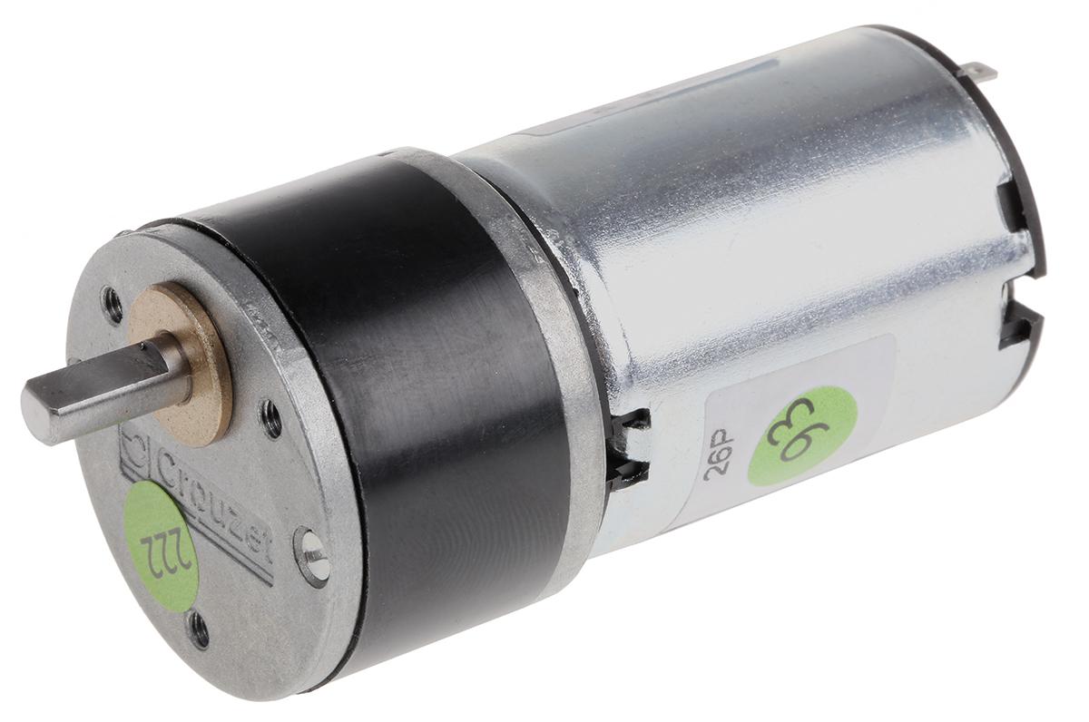 Crouzet Brushed Geared DC Geared Motor, 3 W, 24 V dc, 50 Ncm, 440 rpm, 5mm Shaft Diameter