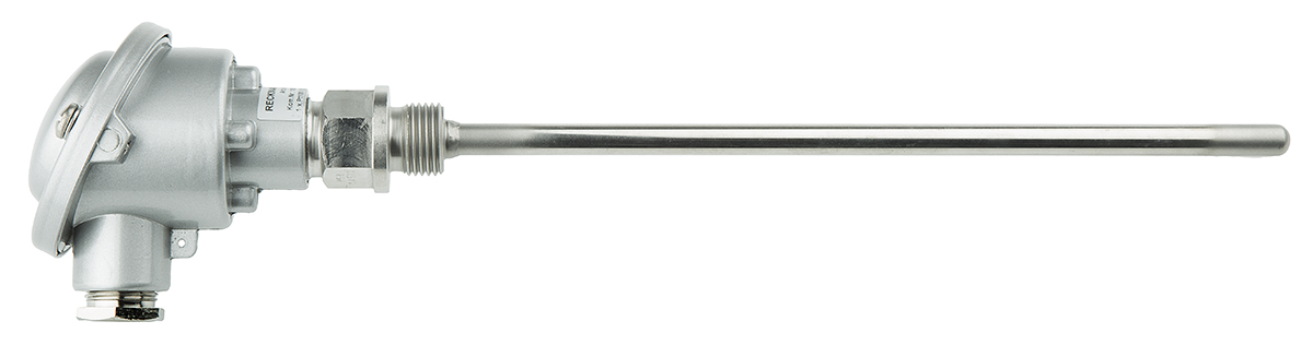 Reckmann PT100 RTD Sensor, 9mm Dia, 250mm Long, G1/2, +400°C Max