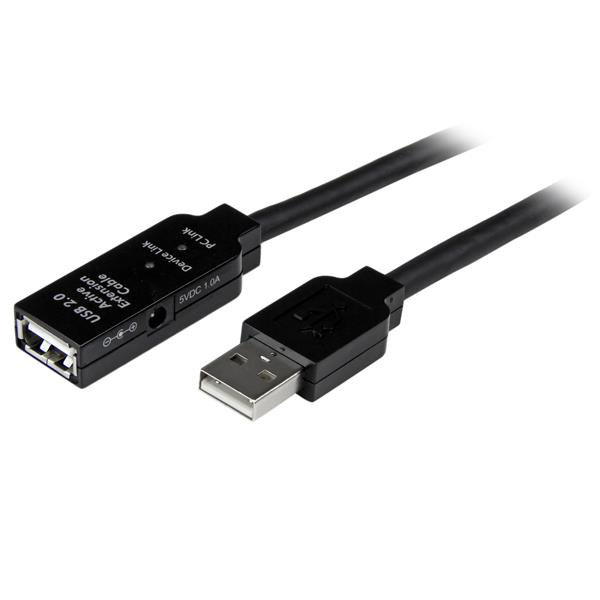 StarTech.com USB 2.0, Male USB A to Female USB A, 480Mbps, 15m