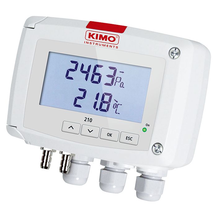 KIMO CP212 Series Pressure Sensor, -1000Pa Min, 1000Pa Max, Analogue Output, Differential Reading