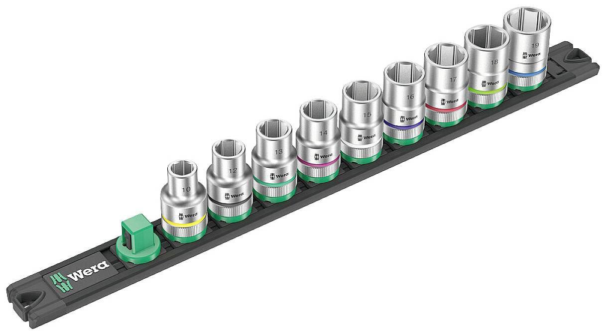 Wera 9-Piece Metric 1/2 in Standard Socket Set , 6 point